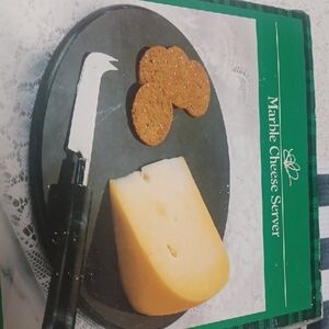 Marble Cheese Server with Knife